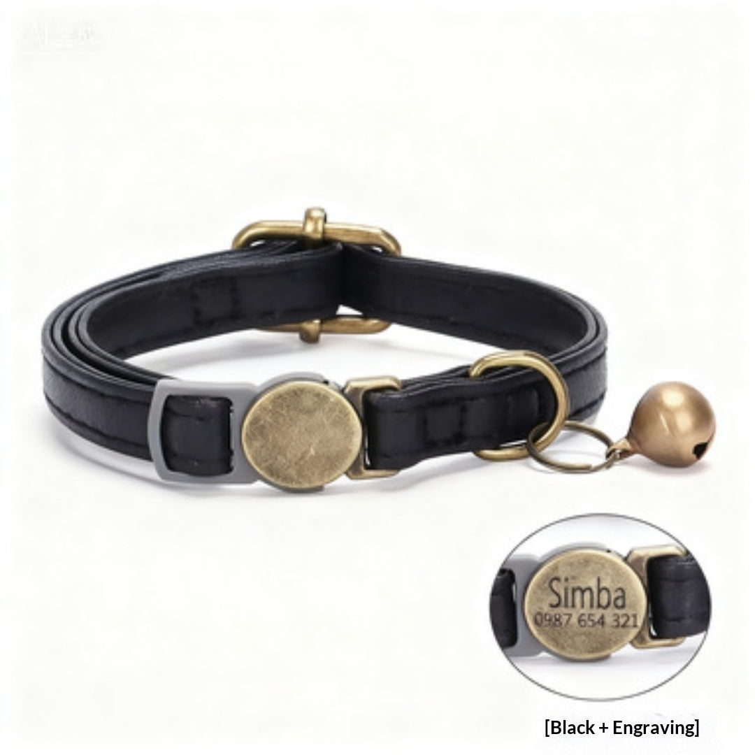 Retro Lederhalsband für Katzen