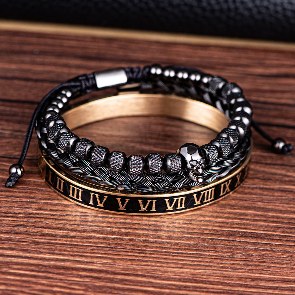 Ghost Head Armband-Set aus Edelstahl | LuxeStyle