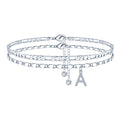Doppellagige Fusskette mit Zirkon-Anhänger | LuxeStyle