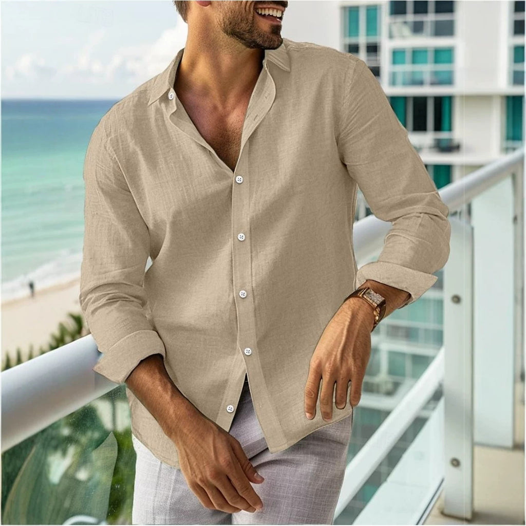 Sommerhemd Langarm Slim Fit