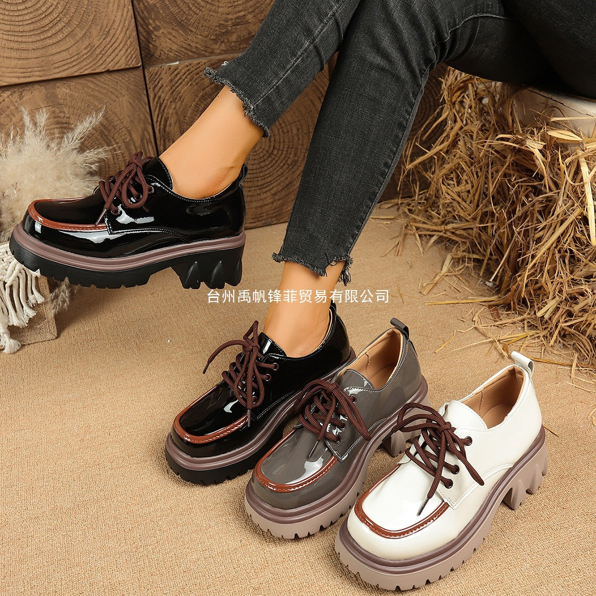 Vintage Schnürschuhe mit Absatz