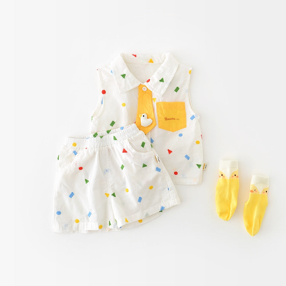 Kurzärmliges Oberteil und Shorts-Set für Babys | LuxeStyle