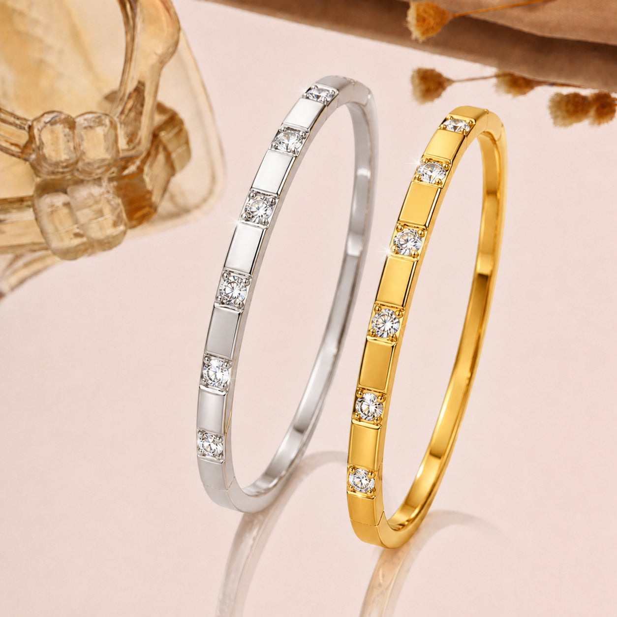 Minimalistisches Armband mit funkelnden Akzenten