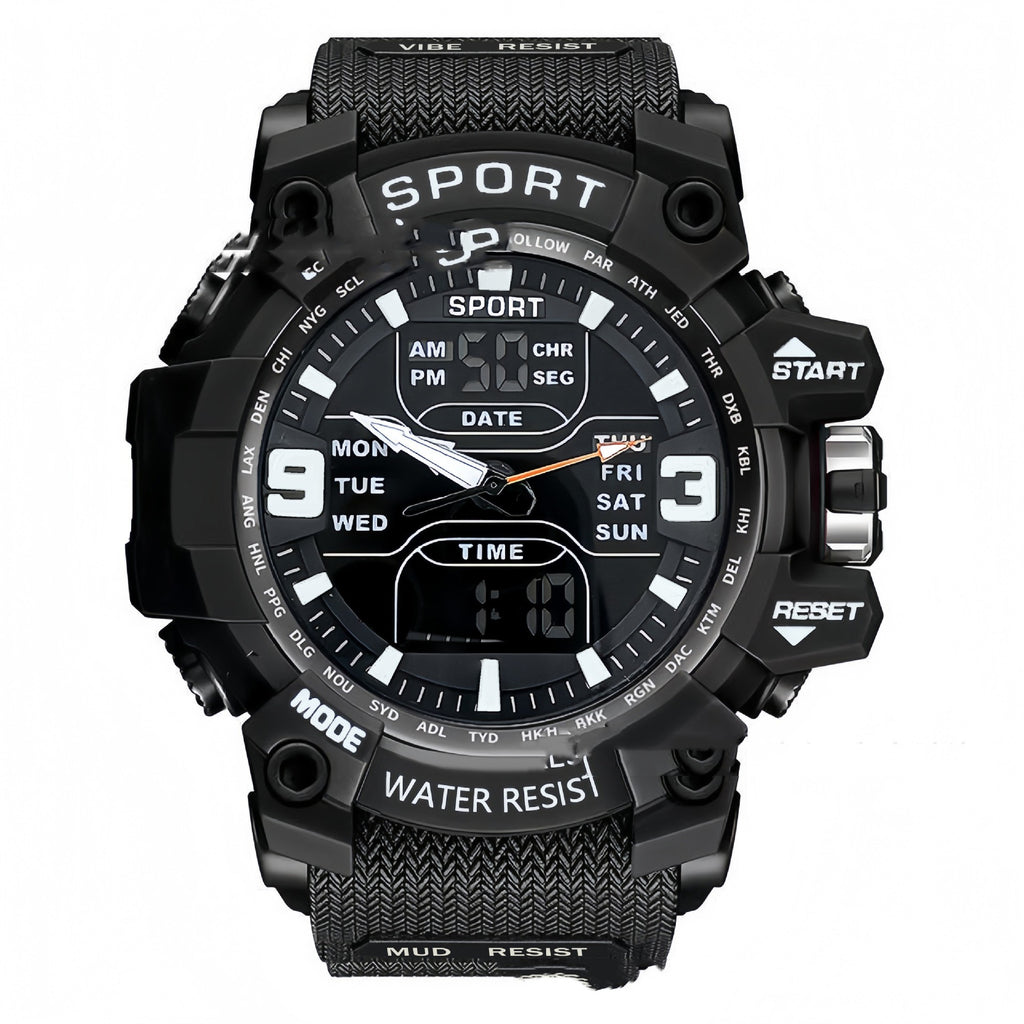Sportliche Armbanduhr mit Leuchtzifferblatt