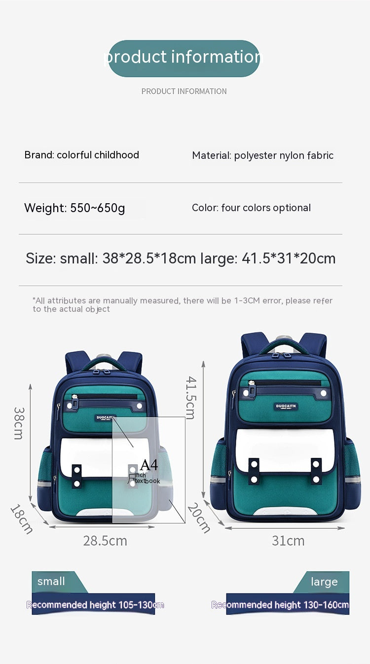 Schulrucksack Royalblau-Grün