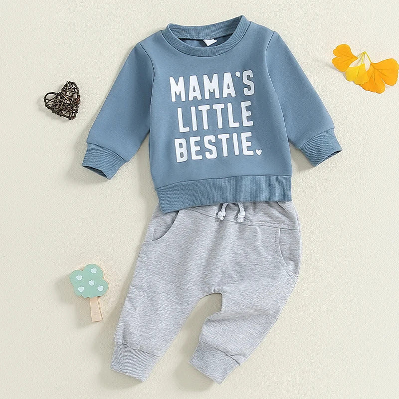Baby-Sweatshirt und -Hose mit Buchstaben-Print – Bild 2 | LuxeStyle