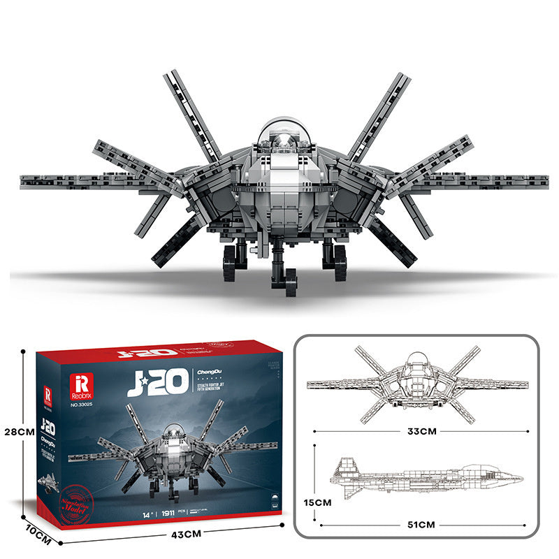 Militär Jet Bausteine Puzzle