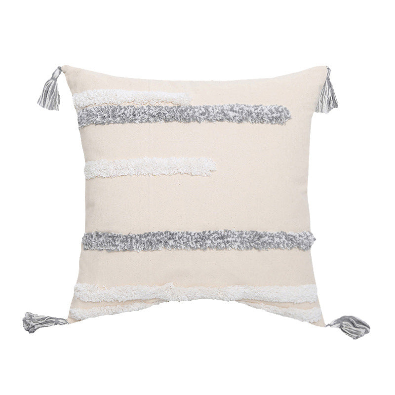 Flow Kissen mit Quasten, gestreift – Bild 3 | LuxeStyle