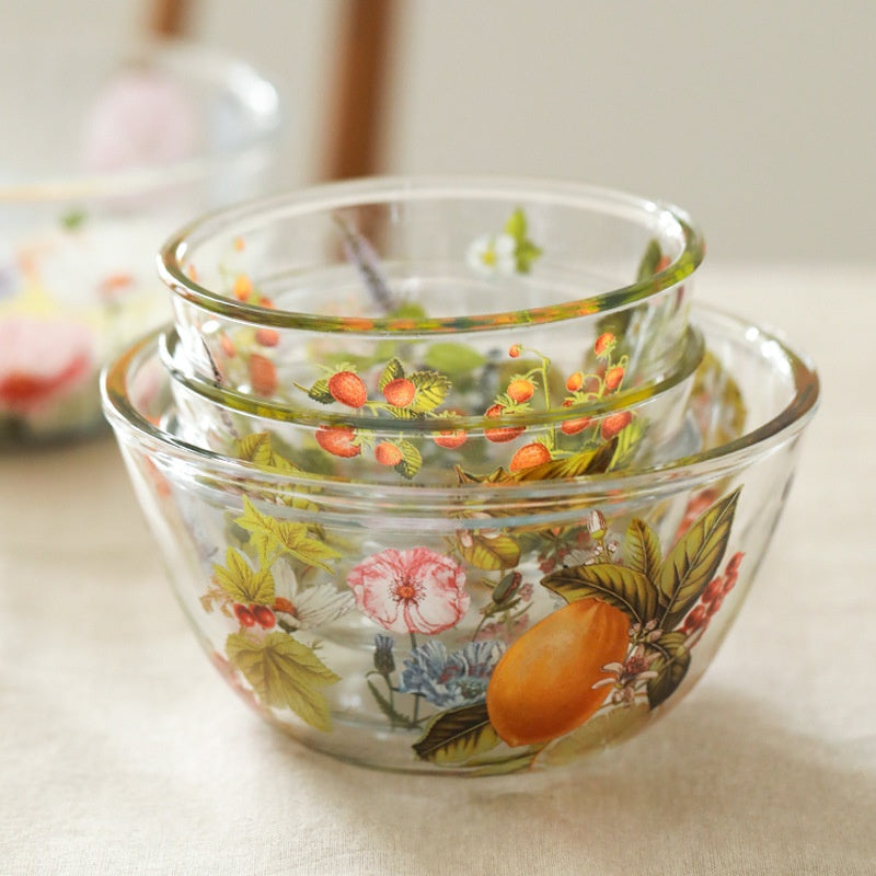 Hitzebeständige Glas-Schüssel mit Pflanzenmuster – Bild 6 | LuxeStyle