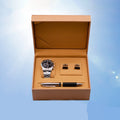 Business Quarz-Uhr Manschettenknöpfe Geschenkset