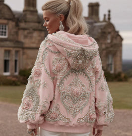 Damen Kapuzenpullover mit Streifenmuster