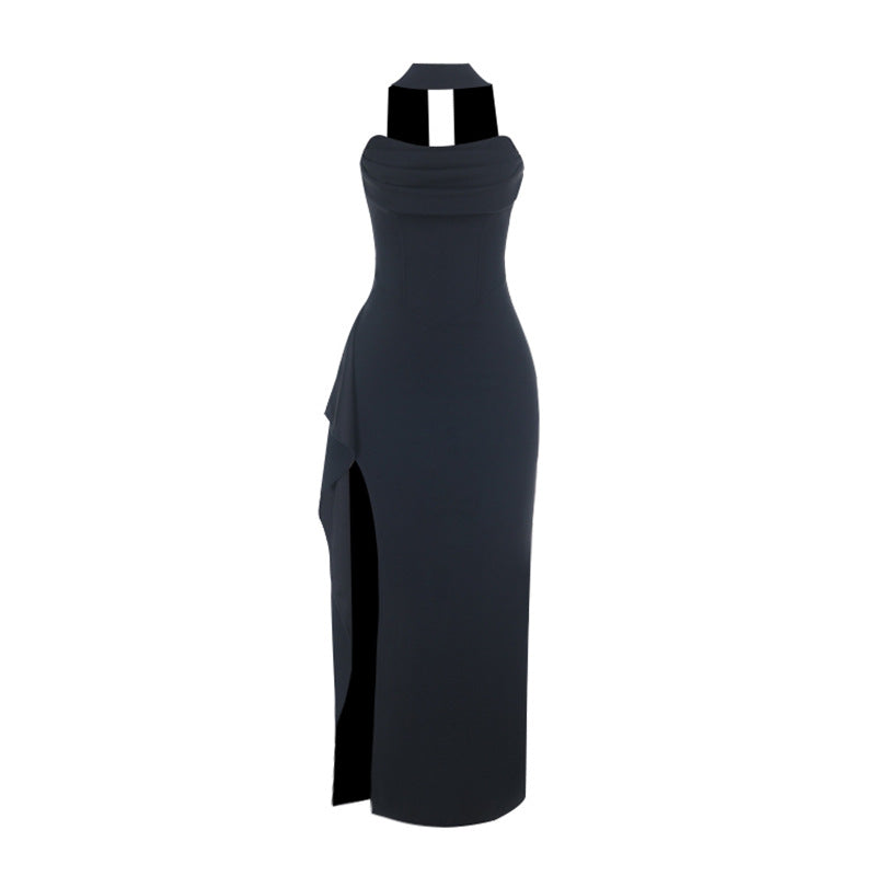 Bandeau-Kleid mit Schlitz und fliessenden Bändern – Bild 3 | LuxeStyle
