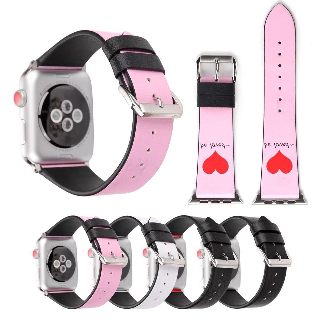 Lederarmband mit Herz-Design für Smartwatches