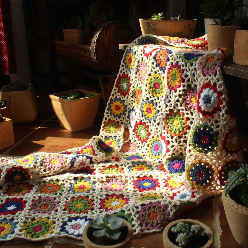 Gestrickte Decke im Landhausstil