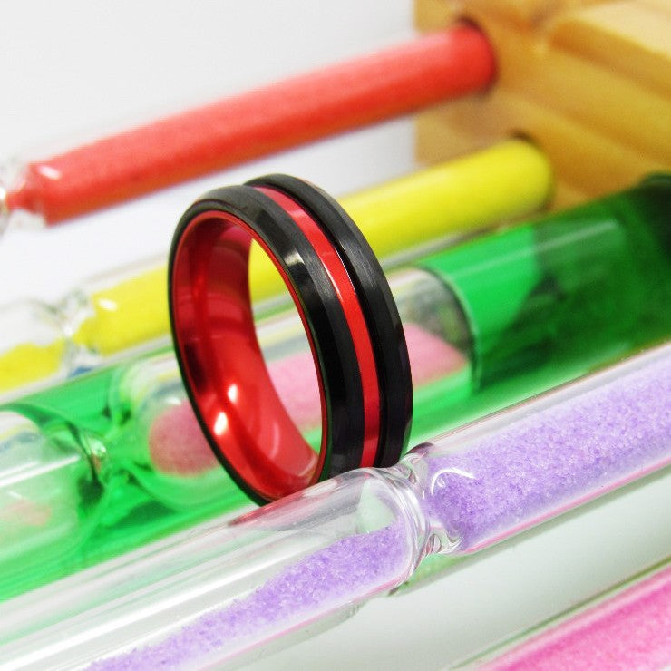 Wolframstahl-Ring-Set für Herren – Bild 5 | LuxeStyle