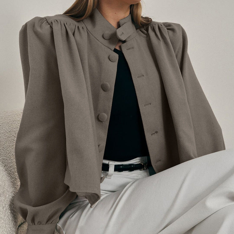 Casual-Hemd mit Stehkragen – Bild 1 | LuxeStyle