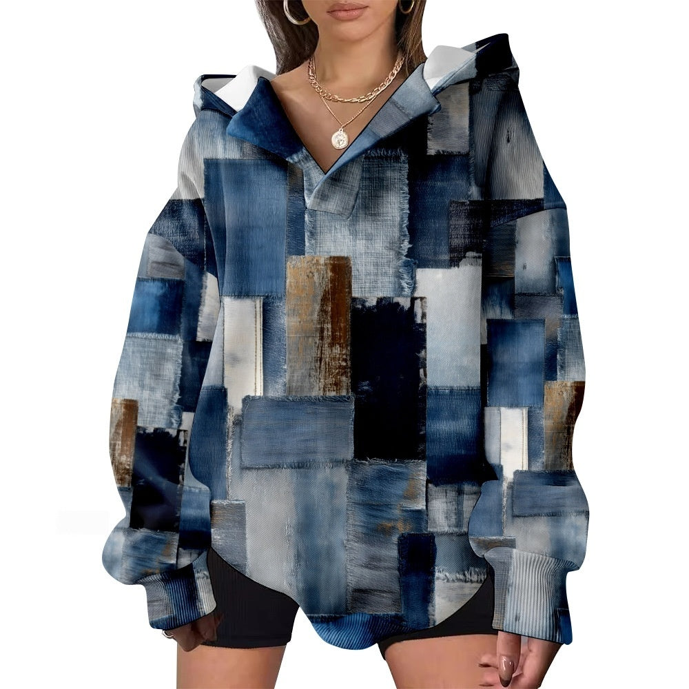 Blumenprint Langarmpulli Damen