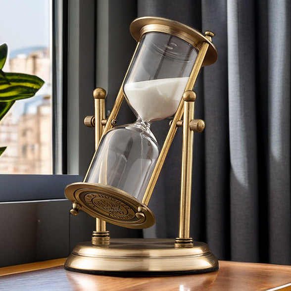 Glas-Sanduhr mit drehbarer Krone
