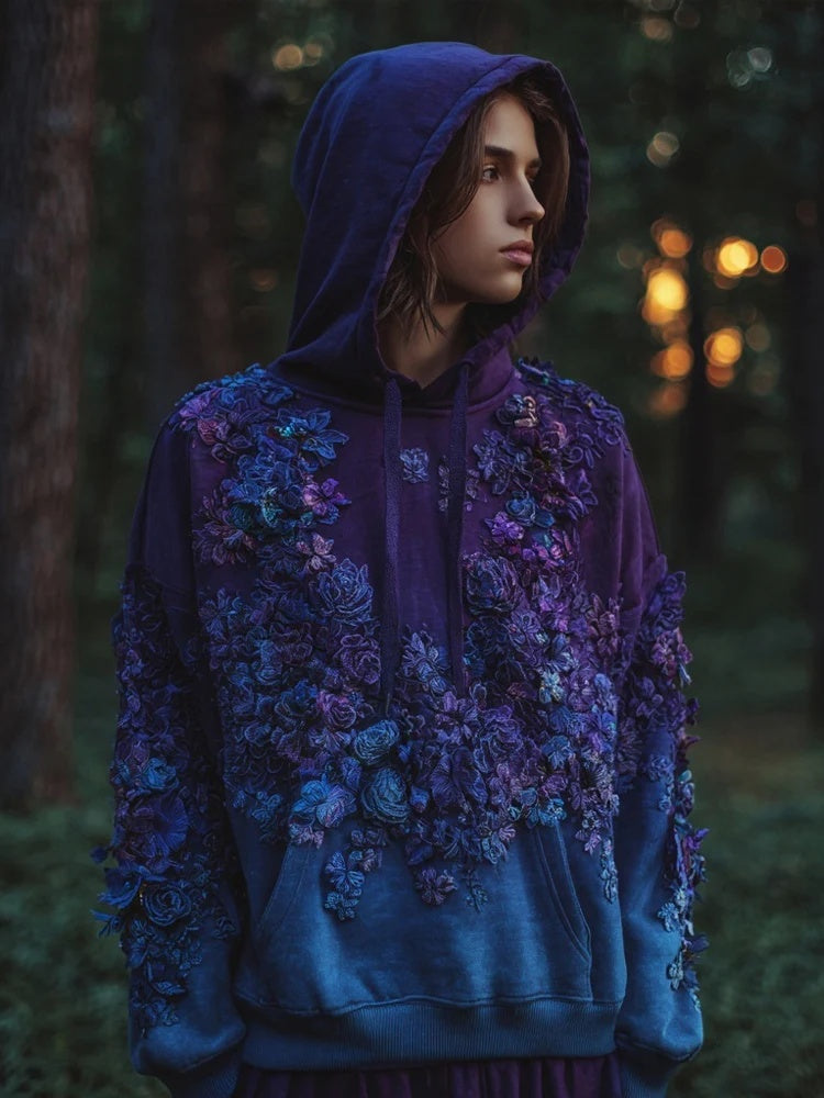 Weit geschnittene 3D-Digital-Druck Hoodie für Winter