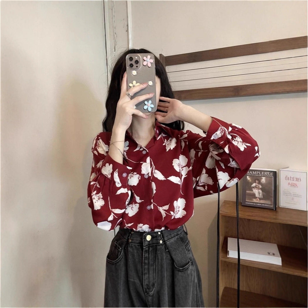 Damen Retro-Hemd mit Print – Bild 4 | LuxeStyle