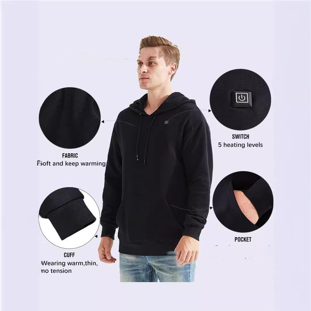 Beheizbarer Kapuzenpullover für Herren – Bild 8 | LuxeStyle