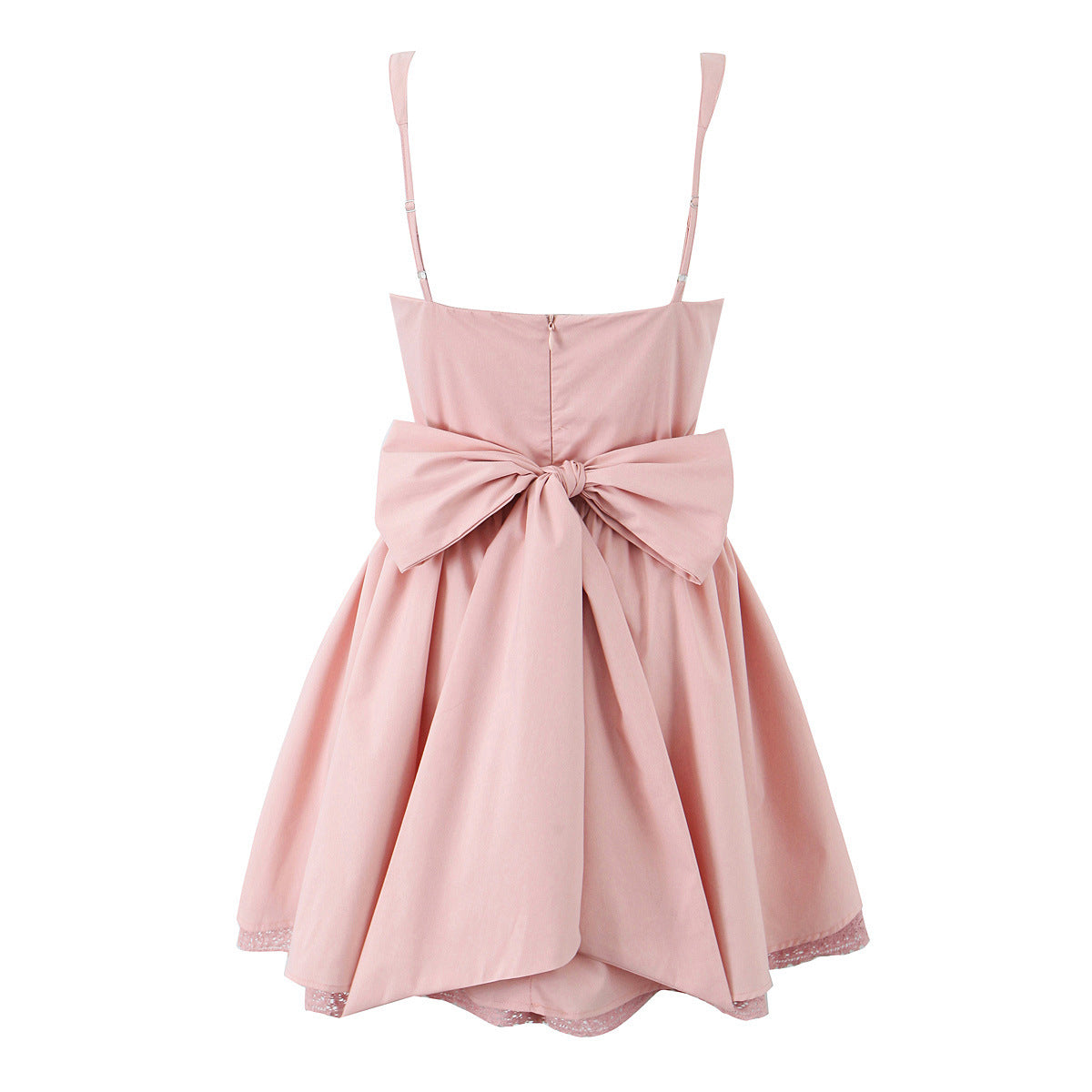 Spitzenbesetztes Trägerkleid