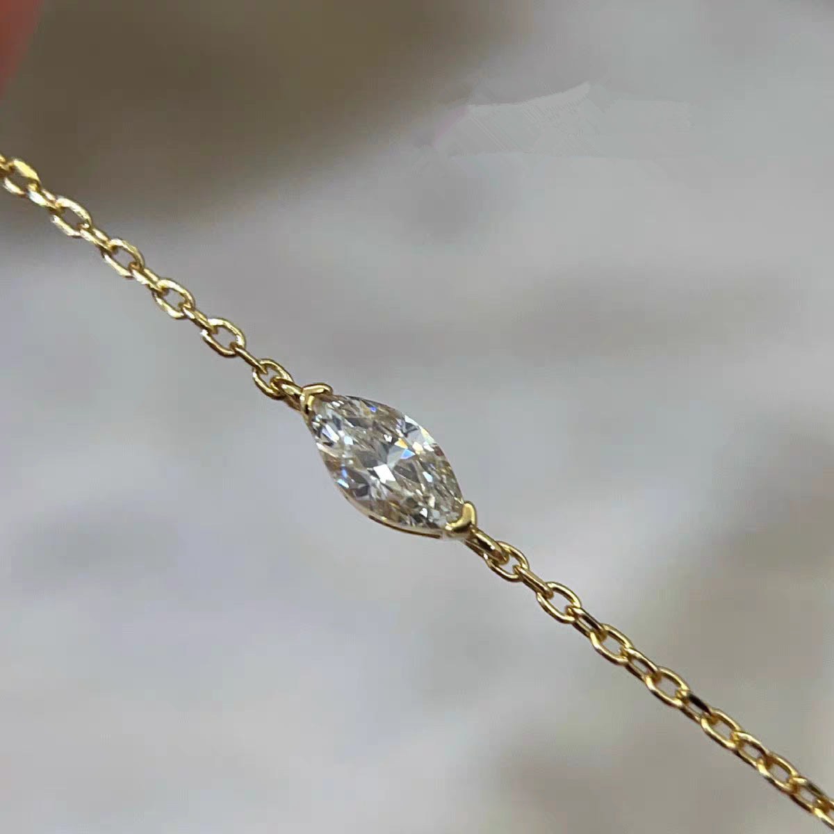 Pferdeaugen Zirkonia Armband, vergoldet