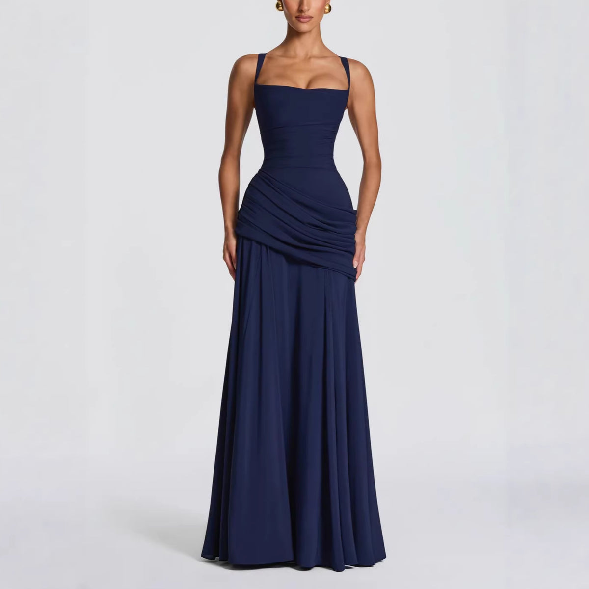 Trägerloses Chiffon Maxi-Kleid – Bild 4 | LuxeStyle