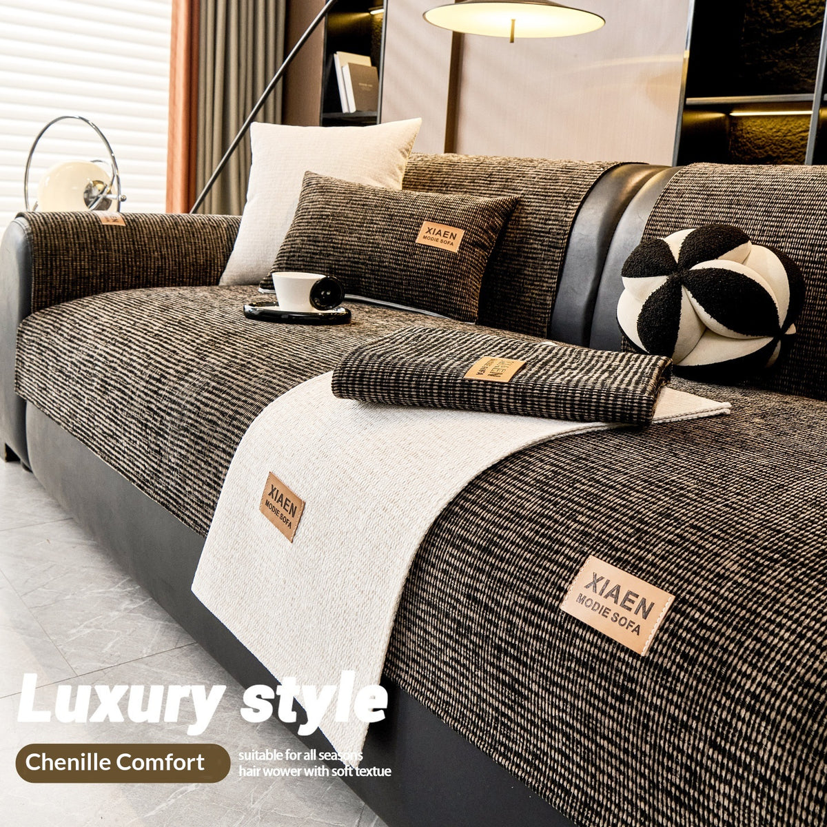 Chenille Sofa-Kissen 70×70 cm | LuxeStyle