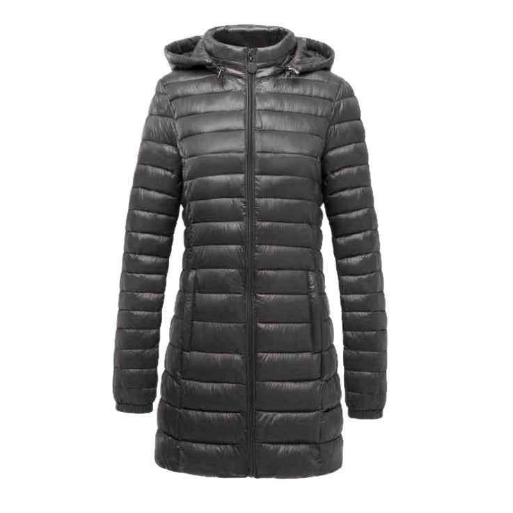 Damen Steppjacke Lang Baumwolle | LuxeStyle