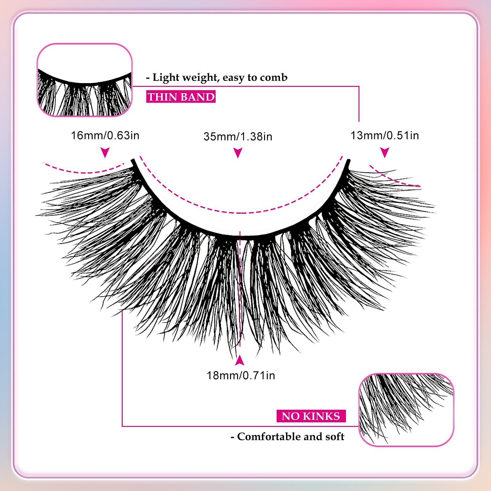 3D Premium Faux Mink Wimpern MK-01