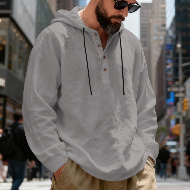 Leinen Hoodie für Herren – Bild 2 | LuxeStyle