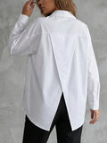 Langarm-Shirt mit Schlitz – Baumwoll-Mix