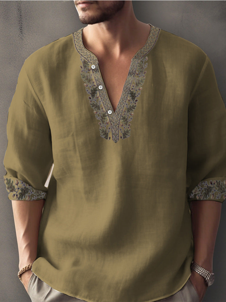 Langarmshirt aus Bambusleinen mit Digitaldruck – Bild 13 | LuxeStyle