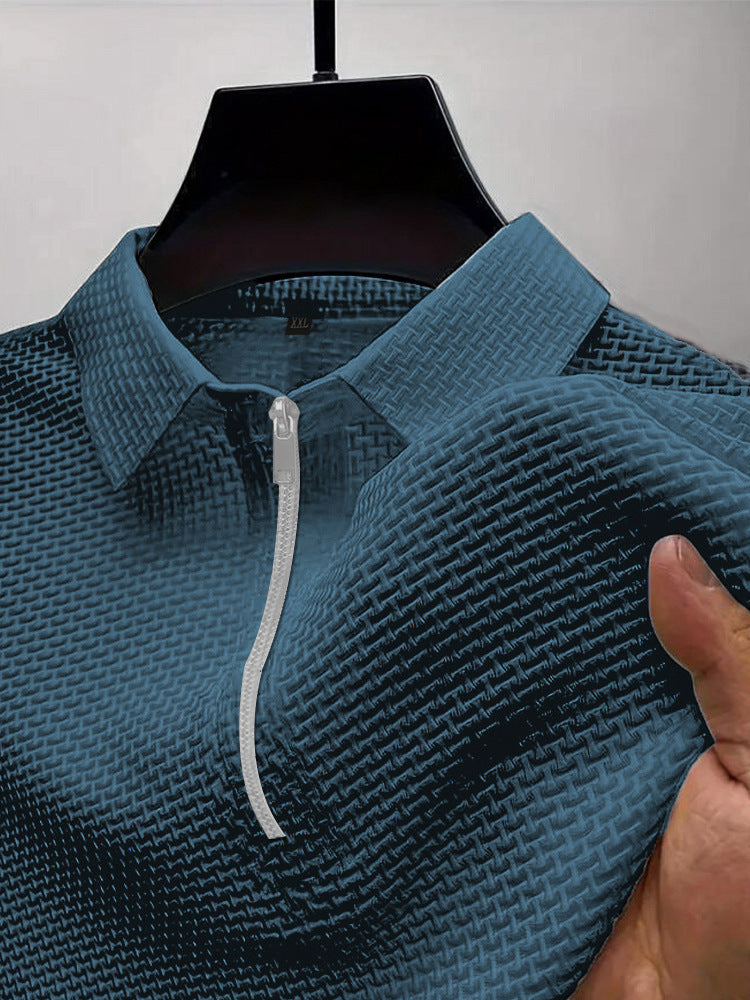 Herren T-Shirt mit halbem Reissverschluss – Bild 5 | LuxeStyle