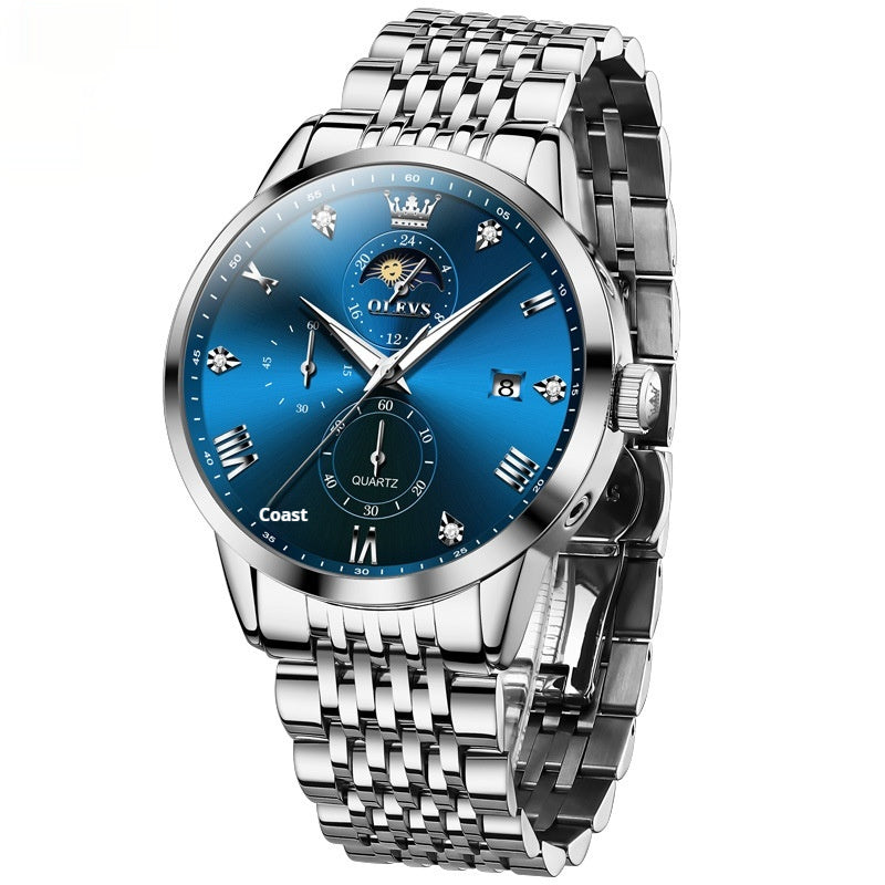 Business Herrenuhr mit Multifunktionsanzeige