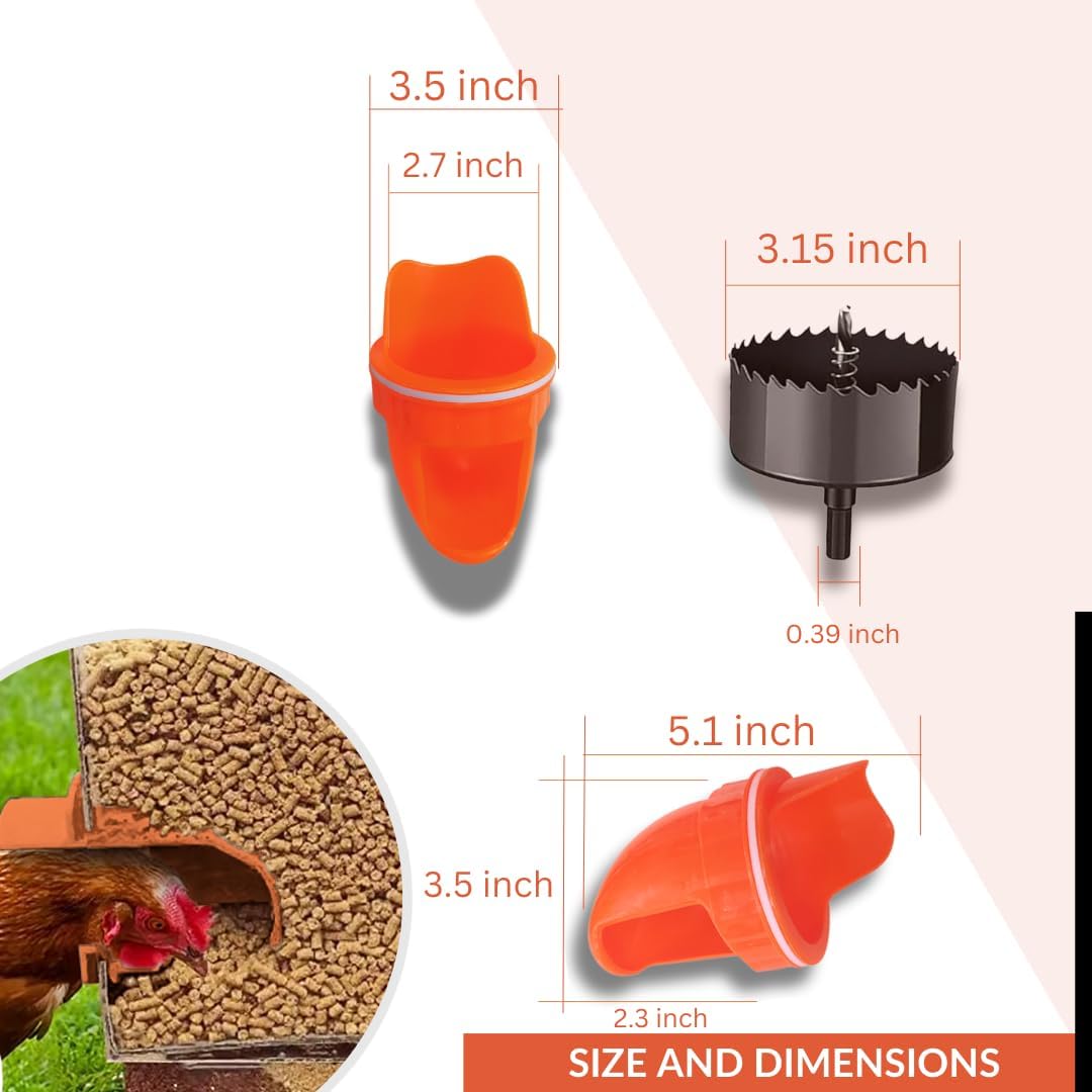 Futterport für Geflügel – 6er-Set
