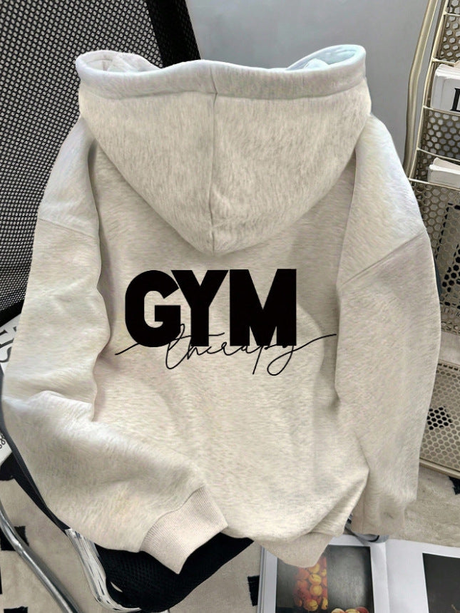 Cartoon Print Loose Hoodie für Damen