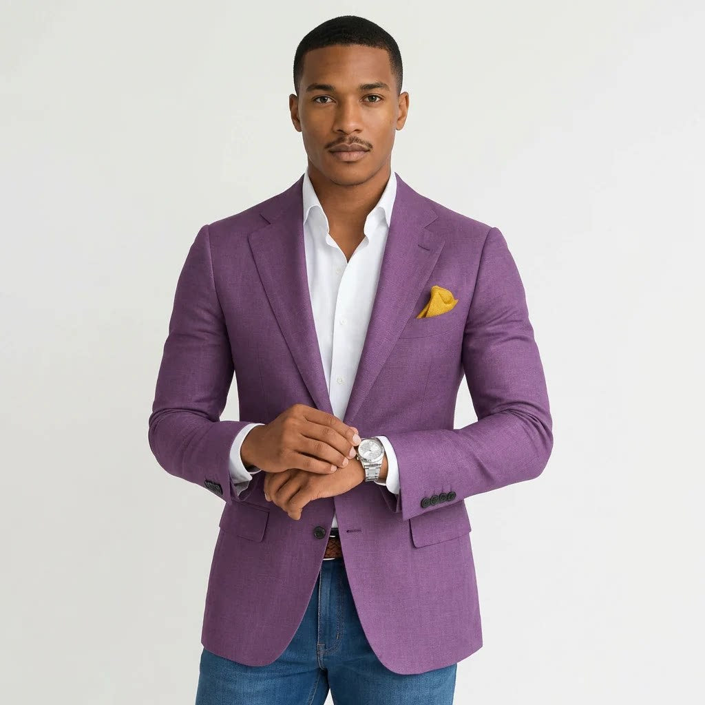 Freizeit-Sakko mit Plaid-Print für Herren – Ansicht 6