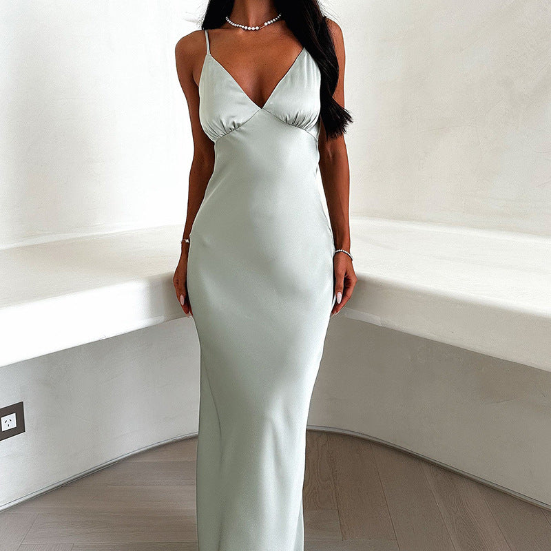 Elegantes V-Neck Bodycon Kleid