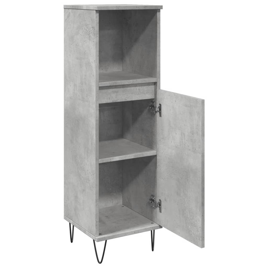 Badezimmerschrank Betongrau 30x30x100 cm