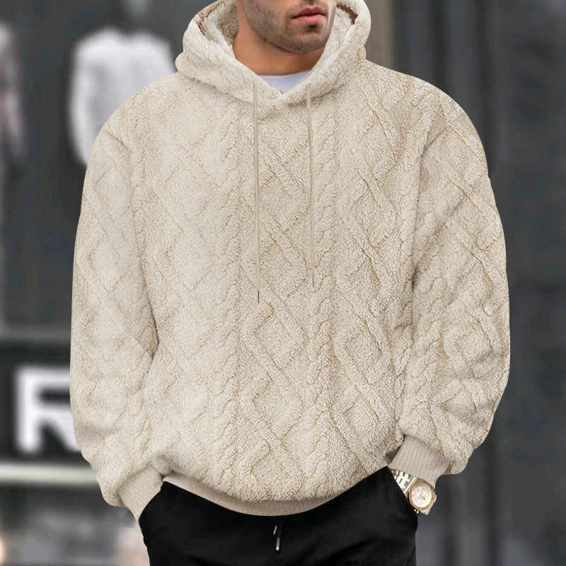 Jacquard Fleece Hoodie für Herren