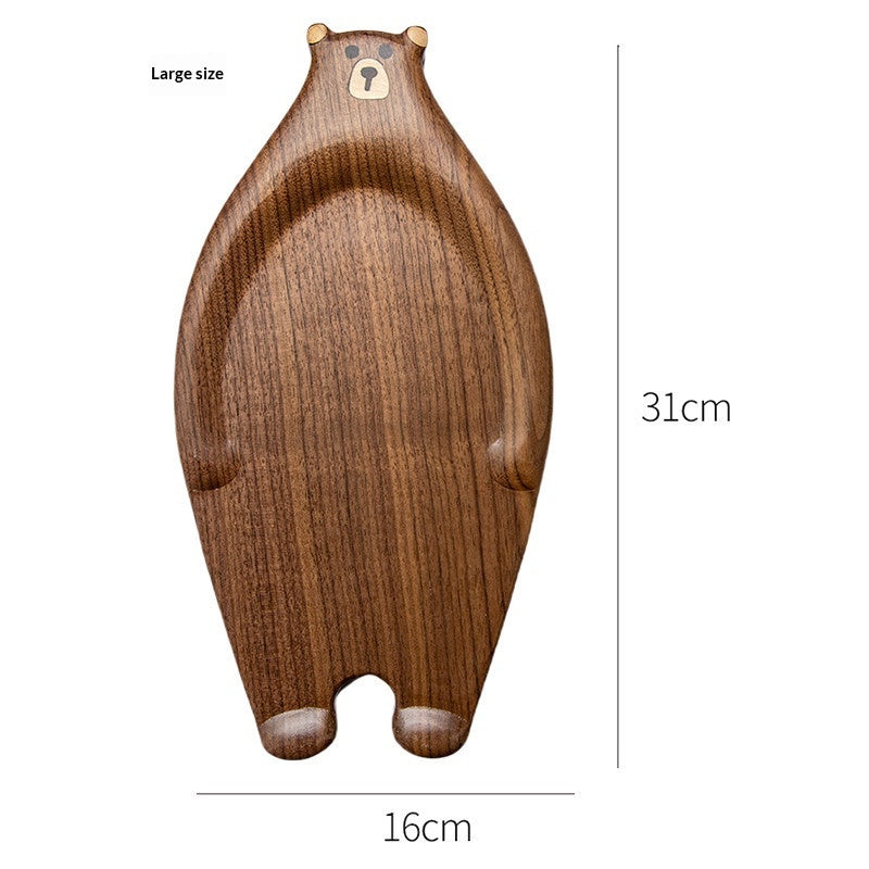 Tierisches Serviertablett aus Holz