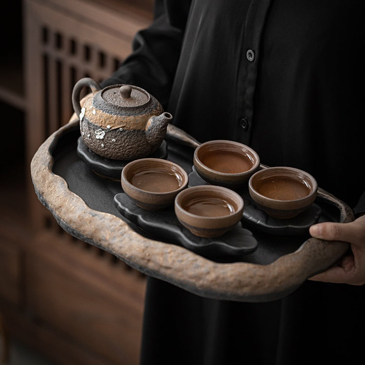 Tee-Set mit Tasse und Teetablett
