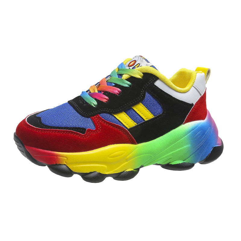 Damen Plateau-Sneaker mit Farbblock-Design – Bild 5 | LuxeStyle