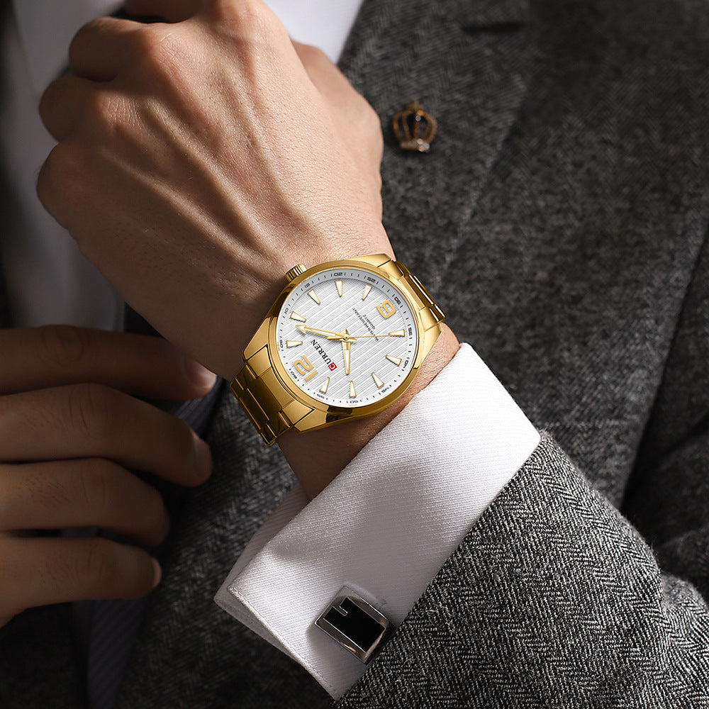 Business Quarzuhr für Herren mit Stahlarmband – Bild 3 | LuxeStyle