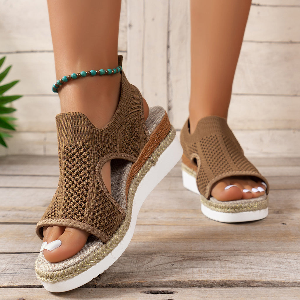 Wedge Sandalen mit Peep Toe – Bild 6 | LuxeStyle