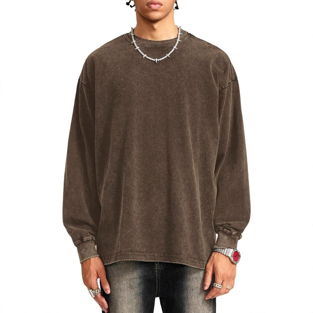 Locker geschnittenes Langarmshirt für Herren – Bild 9 | LuxeStyle