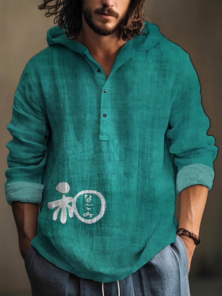Herren Kapuzenpullover mit Knöpfen – Bild 8 | LuxeStyle