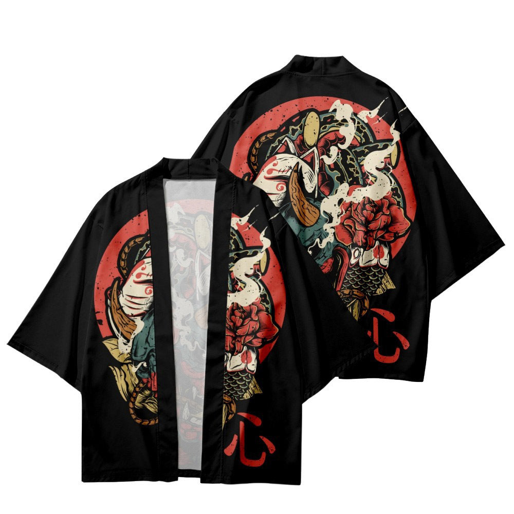 Kimono Cardigan mit Dreiviertelärmeln – Bild 12 | LuxeStyle